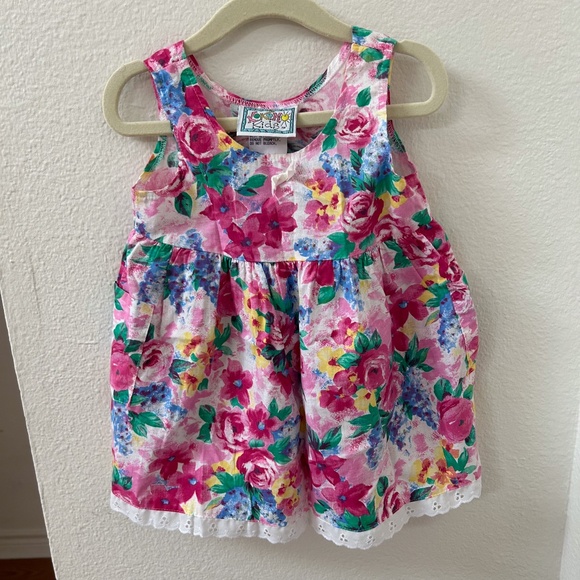 VINTAGE KOKOMO KIDS Toddler Girl Pink‎ Floral Dress - size 18 Months - adorable - Picture 12 of 12